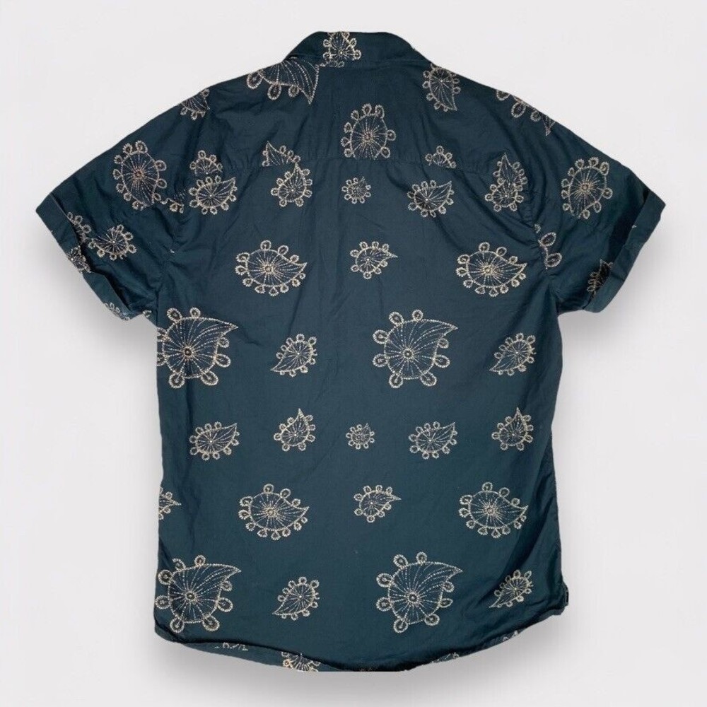 Scotch & Soda Men's Shirt Short Sleeve Button Down Casual Black Hawaiian Size L - Picture 4 of 6